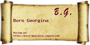 Bors Georgina névjegykártya